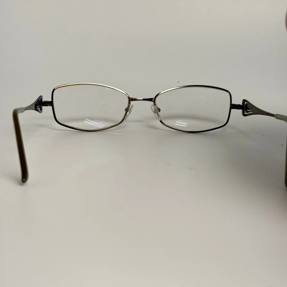 Kirkland Signature KS Kimberly Brown Metal Rectangular Eyeglass Frames 52/17 135
